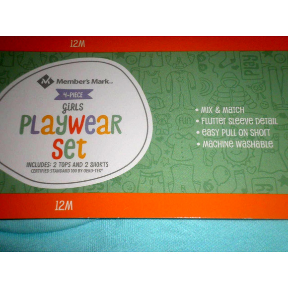 Member's Mark 12M Girls' 4 Piece Mix & Match Play Sets, Unicorn, 12M - Free Ship - Picture 5 of 9